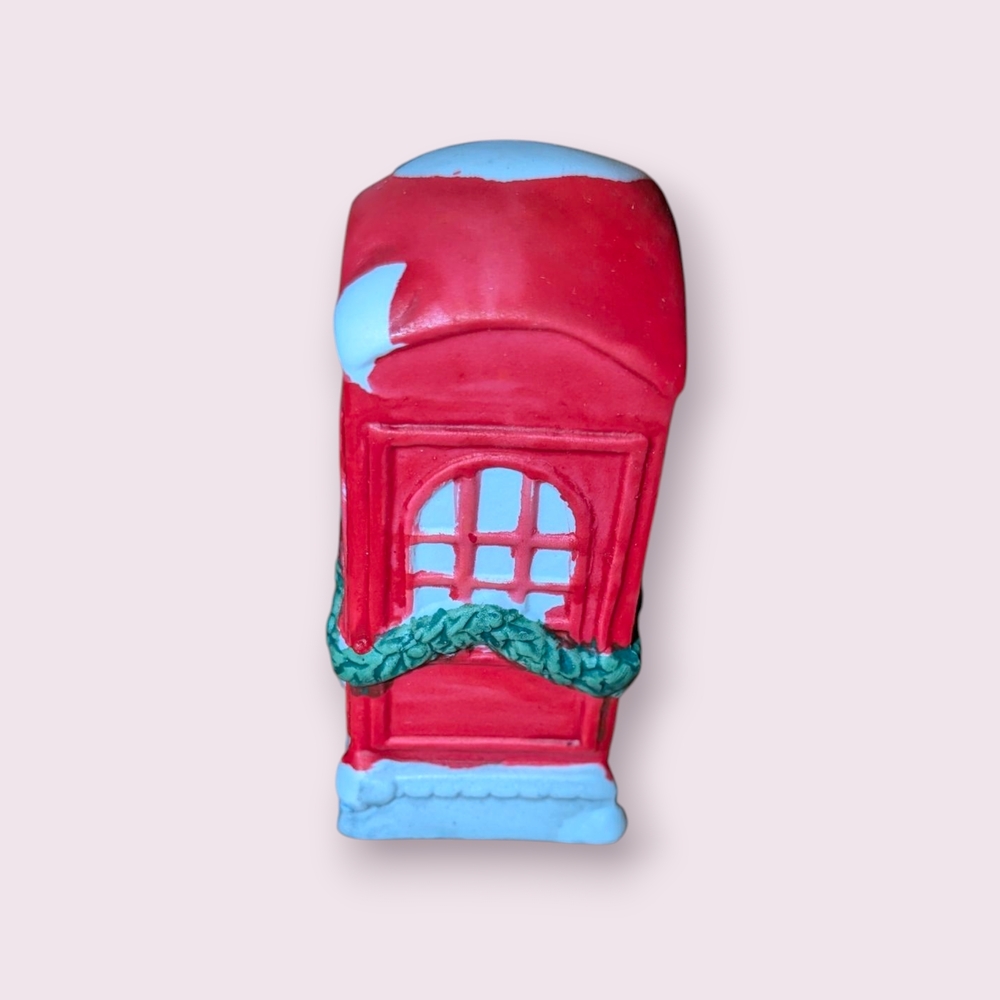 SOLD. VTG-DICKENSVILLE COLLECTABLES Phone Booth-Red - Picture 3 of 5
